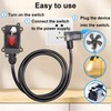 TWTADE Extension Cord with Switch On/Off, IP67 Waterproof Inline Cord