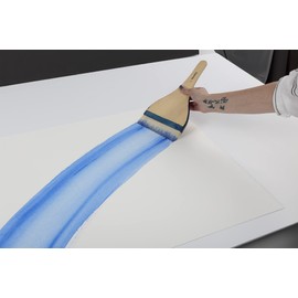 Creative Mark Mandalay Professional Goat Hair Hake Brush - 6" Wide Paint Brush with Paddle Handle for Professional Artists - Soft Natural Bristles Ideal for Sumi-e and Color Washes