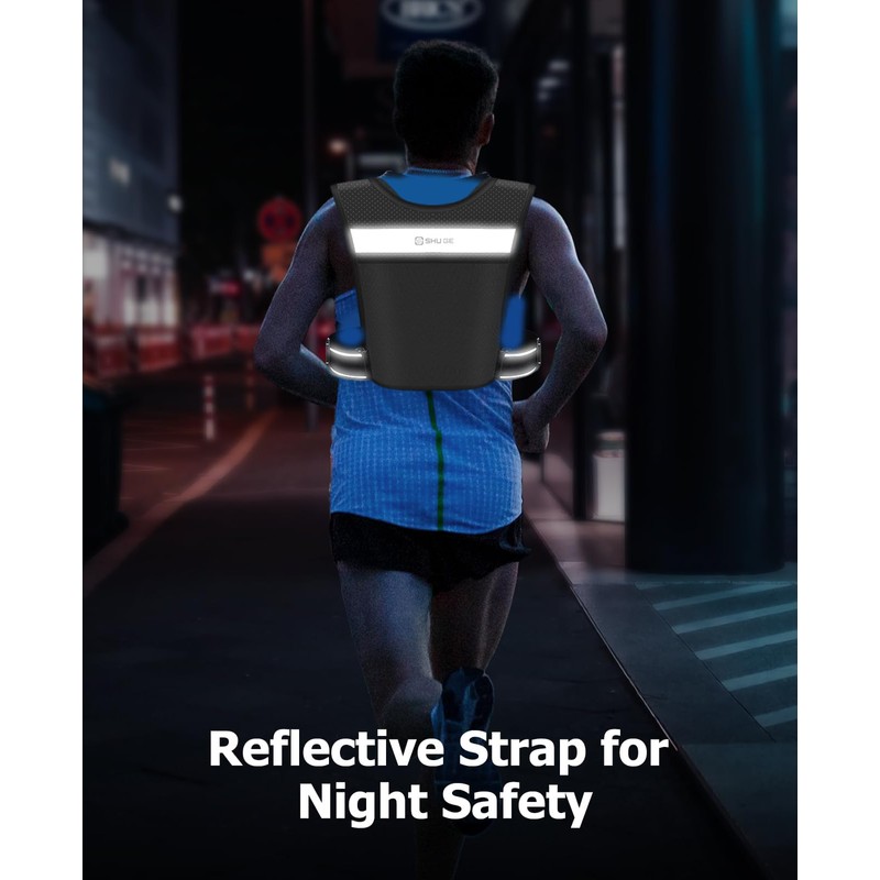 Running Vest for Men Women, Adjustable Hydration Vest with 500ml