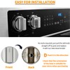 atgestore W11517331 W11117415 Stainless Steel Stove Knobs Replacement for Whirlpool