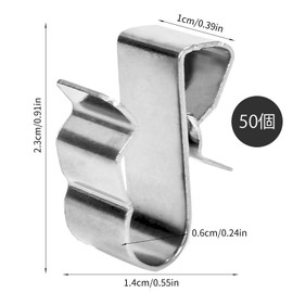 Cable Clips Outdoor Solar Panel Cable Clips 50pcs Wire Clips Stainless Steel Cable Management Clips for Solar PV Cable, Solar Power Generation, Solar Panel, Solar Module Fixing