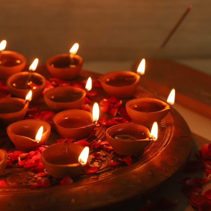 SHYAMVUN Mitti Ka Diva - Diyas per Pooja - Argilla