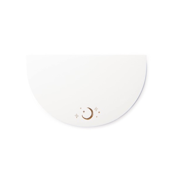 DesignWorks Ink Half Moon Notepad with 180 Tear-Off Sheets for