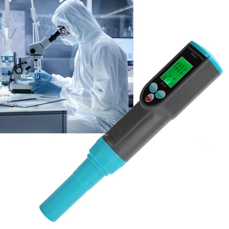 Portable Dissolved Oxygen Meter 0-199.9% Backlight Display with Temperature Tester