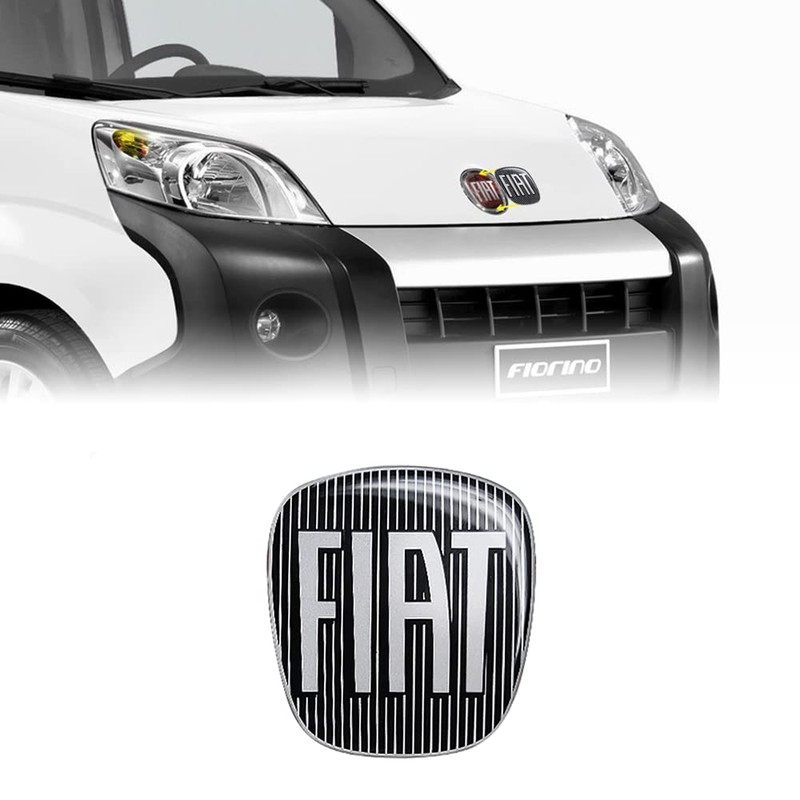 Fiat 14188C 3D Sticker Logo Fiorino Black 90 x 81