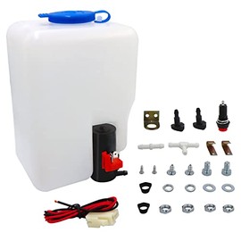 VQRTKS Windshield Washer kit, 12V Universal Car Windshield Washer Pump Washer Bottle Reservoir Cleaning Tool Kit for Cars Marines Boats