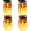 Aubasic Solar Mason Jar Lights 4 Pack 30 LEDs Waterproof