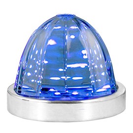 GG Grand General 81948 Blue/Clear Classic Watermelon Surface Mount 18 LED Turn/Marker Light with Stainless Steel Bezel
