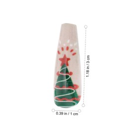 Healeved Professional Christmas Nail Tips 288pcs Press on Nails for Diy Manicure Decorations