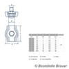 BOOTSTEILE BRAUER Simplex Wire Rope Clamp M4 Diameter 2 mm