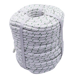 3/8 Inch x 200 Feet 4800Lbs Double Braided Polyester Rope Breaking Strength Strong Pulling Rope