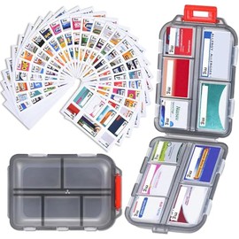 Pastillero De Viaje Con 189 Etiquetas Para Medicamentos, 10 Compartimentos, Pequeño Pastillero Compacto Y Portátil Para Avión, Coche, Bolso, Enfermera, Artículos Esenciales Para Vacaciones(G