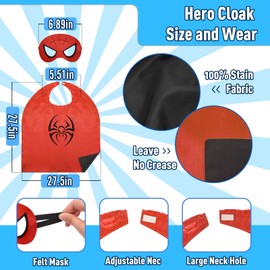 Gralal Toys for 3-12 Year Old Boys, Superhero Costumes for Boys Toys Age 3 4 5 6 7 8 Kids Toys Age 3-9 Year Old Boy Gifts Superhero Capes for Kids Fancy Dress Garden Toys Easter Party Supplies