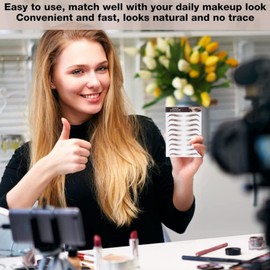 Pegatina de Transferencia de Cejas para Mujeres Pegatinas de Tatuaje de Cejas Temporales, Maquillaje 6D, Pegatinas de Transferencia de Tatuajes de Cejas Falsas, Parches Impermeables para Dar Forma(01)