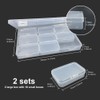XINGSUI Set of 2 Transparent Plastic Boxes Small with Lid,