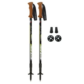 Fizan Tierra Trekking Poles – 8 oz, Ultralight, Backpacking, Thru Hiking Poles, Adjustable, Collapsible, Customized Fit, Cork Grips, Aluminum Walking Sticks (Green)