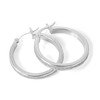 Frosted Sterling Silver 25 mm Hoop Earrings, Sterling Silver
