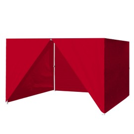 Eurmax USA Full Zippered Walls for 10x10 Easy Pop Up Canopy Tent,4 Walls ONLY(Red)