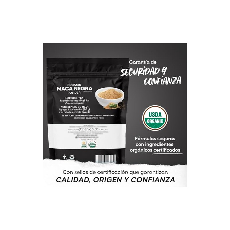Organic Side - Organic Maca Negra Powder 100 gr -