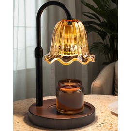 WarmEmbrace Candle Warmer Lamp with Timer Dimmable Light & Adjustable Height, Birthday Gifts for Women Mom Girl,House Warming Gift New Home Decor,Wax Melt Warmer for Jar Candles with 2 Bulbs/Black