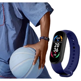 Reloj Inteligente Deportivo para Hombre y Mujer - Smart Sport Watch con Bluetooth - Control del Ritmo cardíaco y música - App Fit Pro - (Negro)       