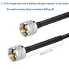 Yuslao PL-259 UHF CB Coax Cable 6FT, PL-259 UHF Male