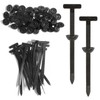 Zalizr 50 Pcs Heavy-Duty Nylon Universal Cable Tie Buckles with
