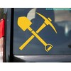 - Black - Crossed Shovel and Pick Axe 10" x