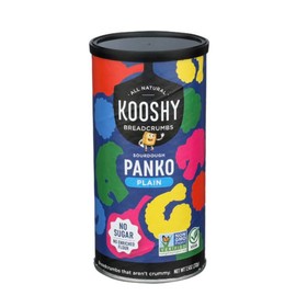 Kooshy Plain Breadcrumbs Sourdough Panko, All Natural, No Sugar, No enriched flour, Non-GMO, Vegan, Healthy Ingredients for a Healthy Lifestyle, 7.5 oz (7.5 oz, 1, Count)