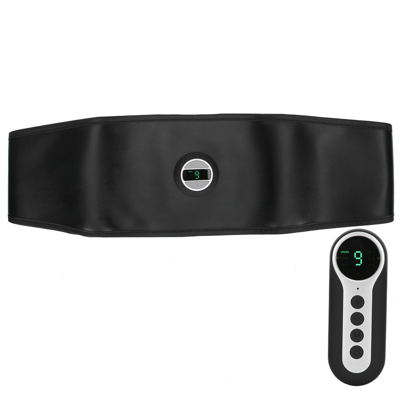 Smart Abdominal Muscle Trainer TENS PU Leather Slimming Belt Rechargeable