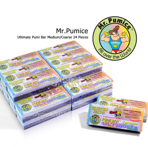 24 Pieces Mr. Pumice Ultimate Pumi Bar Medium / Extra Coarse