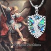 MONGAS Saint Michael Necklace for Men Sterling Silver Archangel Michael
