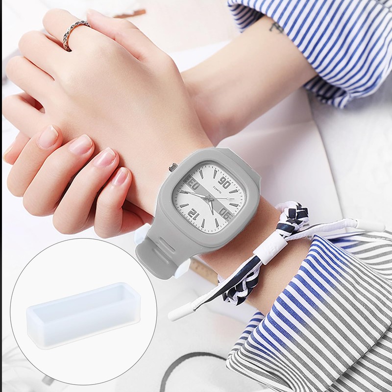 Honbay 4PCS 24mm Rubber Replacement Watch Band Loops Silicone Watch