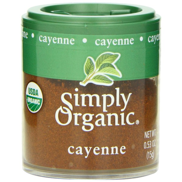 Simply Organic Ground Cayenne, Certified Organic | 0.53 oz | Pack of 6 | Capsicum annuum L.