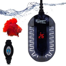 hygger Mini Aquarium Heater, 100 W Submersible Betta Aquarium Heating Rod with Submersible Digital Display, Fast Heating Thermostat, External Controller and Built-in Thermometer, for Small Fish Tank