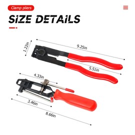TSUGAMI Joint CV Boot Clamp Pliers, Ear Clamp Banding Tool Kit, Automotive Hose Axle Pliers, Heavy Duty Universal Vacuum Hoses Clamping, Auto Repair Tools for Car ATV UTV