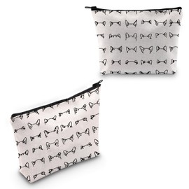 JXGZSO Cat Breed Ears Makeup Bag Pet Cat Lover Gift Line Art Cosmetic Bag Cat Owner Inspired gift Cat Hand Zipper Bag, Cat Ear Makeup Bag
