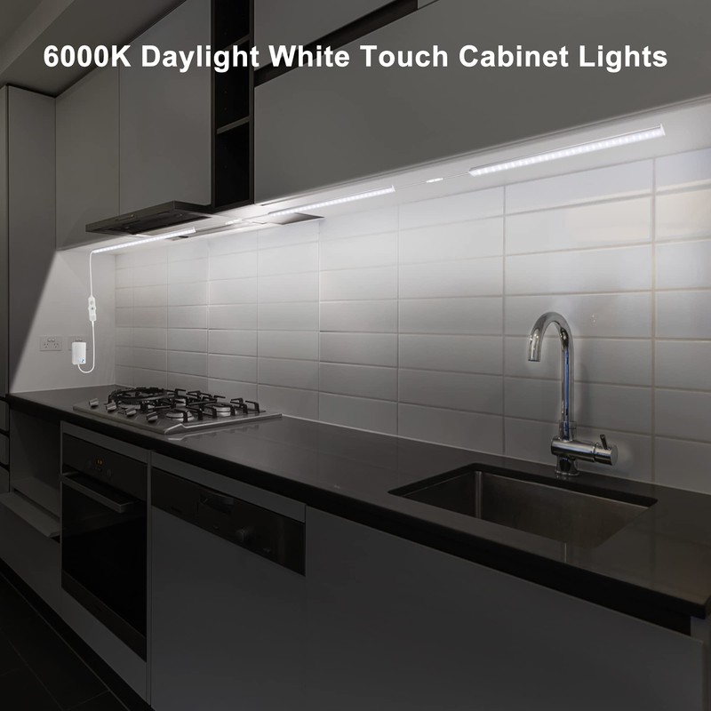 Maylit Under Cabinet Lights Plug in, 6 Pcs 12 Inch