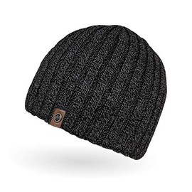 Neverless® Beanie Men's Knitted Winter Hat Ribbed Knit Look, 11397 dark grey-blend