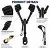 Adjustable Saxophone Shoulder Strap, Leather Double Shoulder Harness for Alto,
