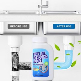 Pipeline Dredging Agent, Toilet Drainage Unclogger, Kitchen Sink Drain Cleaner, Kitchen Quick Cleaning Powerful Sink and Drainage Cleaning Powder (1PC)