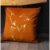Red Rainbow 4 Pack Gold Metallic Velvet Cushion Covers with
