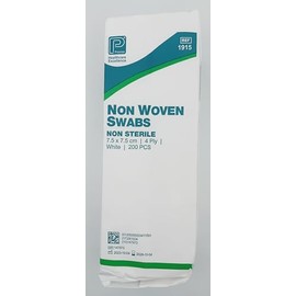 MediSale Non Woven Swabs 1915 Non-Sterile 4 Ply 7.5cm x 7.5cm Pack of 200 - REF: PM1915