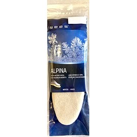 Alpina Men's 100% Real Lambswool with Latex Underside Warm Insoles 1 Pair, Men, 12