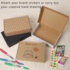 BIOBROWN 9x6x2" Small Shipping Boxes 25 Pack, Kraft Dots Corrugated