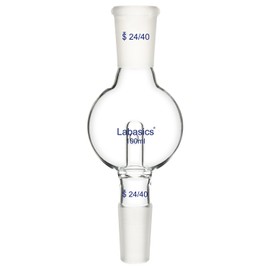 Labasics Borosilicate Glass Rotary Evaporator Bump Trap with 24/40 Standard Outer Upper Joint and Tapered Inner Lower Joint 100ml