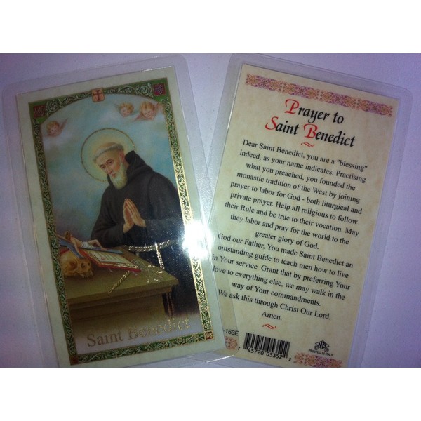 Holy Prayer Cards For the Prayer to Saint Benedict in English
