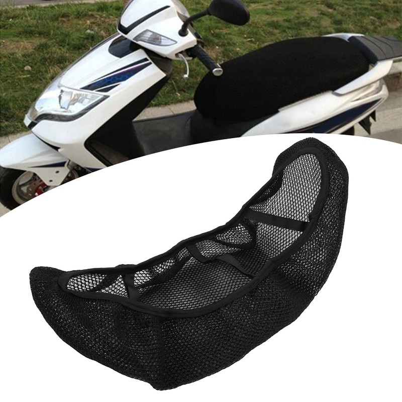 Motorcycle Seat Covers 3 Dimensional Breathable Design Mesh Black Replacement