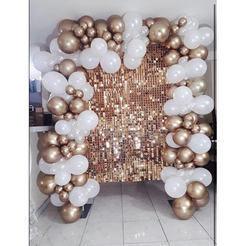 Blush Blooms Decor - 24 Sequin Panels for Sequin Wall