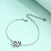 Sloth Bracelet 925 Sterling Silver Heart Sloth Bracelets Cute Animal